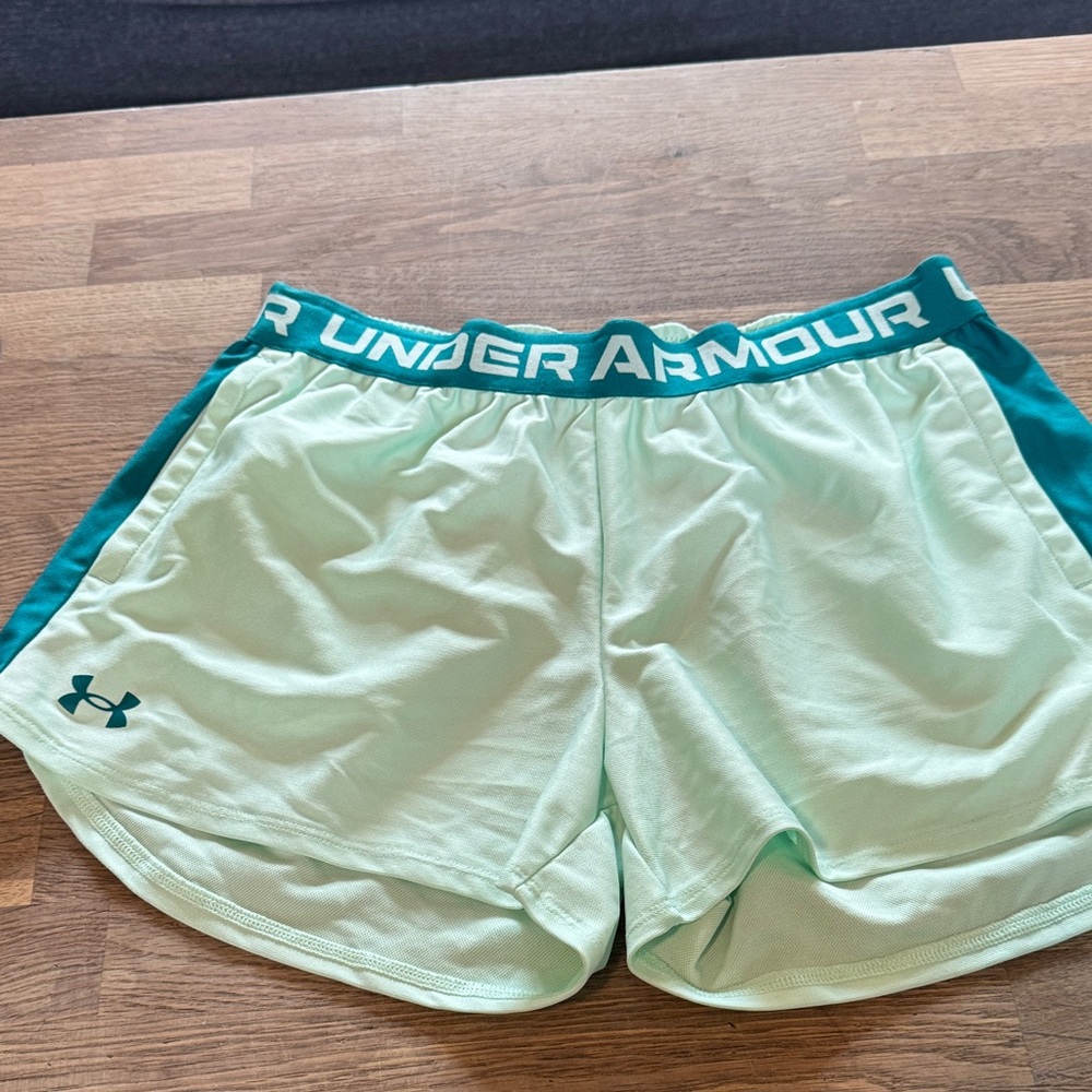 Under Armour Women's Mint and Teal Athletic Shorts